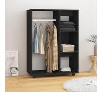ShGaxin Armadietto, Mobili ausiliari, Credenza per soggiorno, Credenza ingresso ingresso, Mobiletto di stoccaggio, in truciolato nero 80 x 40 x 110 cm