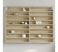 ShGaxin Armadietto Vetrina Rovere Sonoma 100x8,5x75cm Legno Multistrato,Espositore da Parete per Oggetti da Collezione,Armadietto Vetrina Soggiorno-847935