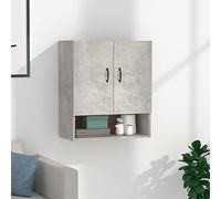 ShGaxin Armadio a muro, Mobile ausiliario da cucina, mobile da cucina, armadi da cucina, armadio da appendere, compensato grigio cemento 60x31x70 cm