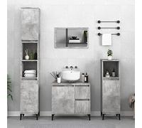 ShGaxin Armadio da bagno grigio cemento 30x30x190 cm, Armadio da bagno,Armadio da bagno Conservazione,Mobile da bagno