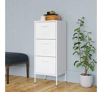 ShGaxin Armadio di stoccaggio, credenza cucina, mobile da pranzo, credenza da pranzo, vetrine e credenze, acciaio bianco 42,5 x 35 x 101,5 cm
