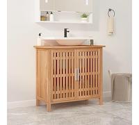ShGaxin Armadio per lavabo in legno massello di noce 66 x 29 x 61,5 cm, mobile bagno, mobile ausiliario bagno, armadio da bagno, mobile basso, mobile lavabo - 350355