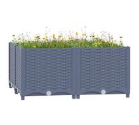 ShGaxin Arriate, Vasi per fiori e piante, Giardinaggio Fioriere, Orto Urbano Terrazza, Tavolo da Coltivo, Tavolo da Coltivazione, 80x80x38 cm Polipropilene