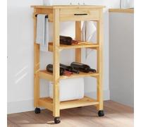ShGaxin Carrello da cucina Monza in legno massello di pino 48x40x90 cm, carrello della spesa, carrello ausiliario, stoccaggio cucina, carrello degli attrezzi, utensili da cucina - 376079