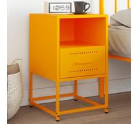 ShGaxin Comodino Acciaio Giallo Senape 36x39x60,5 cm, Comodini Camera da letto, Comodino, Mobili Ausiliari, Mobili Stanza, Mobili Camera da letto - 846560