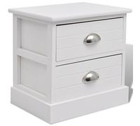 ShGaxin Comodino, comodino per camera da letto, comodino, comodino, arredamento per camera da letto, bianco francese