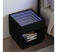 ShGaxin Comodino con LED Infinity Nero 50x50x50 cm,Comodino Camera,Comodino Camera da Letto,Comodino Moderno-3284085