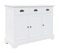 ShGaxin Credenza a 3 porte, credenze per soggiorno, credenza cucina, credenza ingresso ingresso, mobili ausiliari, vetrine per soggiorno, MDF e legno di pino 105 x 35 x 77,5 cm