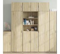 ShGaxin Credenza alta legno di ingegneria rovere Sonoma 70 x 42,5 x 185 cm, mobile soggiorno, credenze per soggiorno, mobile da pranzo, mobile ausiliario soggiorno, armadio soggiorno, mobile credenza