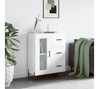 ShGaxin Credenza bianca lucida 69,5 x 34 x 90 cm in legno ingegnerizzato, per la casa, cassettiera