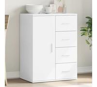 ShGaxin Credenza Bianco 59x39x80 cm Legno di ingegneria,Credenza Cucina Moderna,Buffet Soggiorno,Mobili Camera