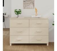 ShGaxin Credenza HAMAR Marrone Miele 113 x 40 x 80 cm Legno massello di pino, Cassettiera alta, mobile a cassetto, cassettiera 45