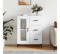 ShGaxin Credenza in legno di ingegneria bianco 69,5 x 34 x 90 cm, mobile soggiorno, credenze per soggiorno, mobile da pranzo, mobile ausiliario, credenza cucina, credenza ingresso - 828044