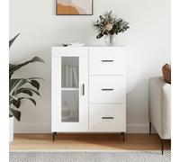 ShGaxin Credenza in legno di ingegneria bianco 69,5 x 34 x 90 cm, mobile soggiorno, credenze per soggiorno, mobile da pranzo, mobile ausiliario, credenza cucina, credenza ingresso - 828060