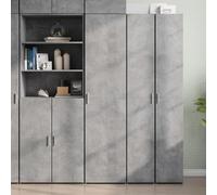 ShGaxin Credenza in legno di ingegneria grigio calcestruzzo 45x42,5x185 cm, mobile soggiorno, credenze per soggiorno, mobile da pranzo, mobile ausiliario soggiorno, armadio soggiorno, mobile credenza