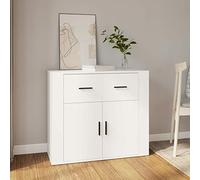 ShGaxin Credenza per soggiorno, credenza cucina, mobile ausiliario soggiorno, mobili da soggiorno, mobile credenza, in compensato bianco, 80 x 33 x 70 cm