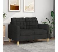 ShGaxin Divano a 2 posti in tessuto nero 120 cm, divani da salotto, divano relax, decorazione di salotti, mobili da soggiorno