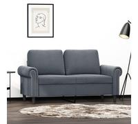 ShGaxin Divano a 2 posti in velluto grigio scuro 120 cm, divani da salotto, divano relax - 359520