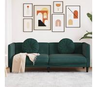 ShGaxin Divano a 3 Posti con Cuscini Verde Scuro in Velluto,Divano da Soggiorno,Divano a 3 Posti,Divano Moderno,Divanetto da Salotto Moderno-372644