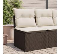 ShGaxin Divano da giardino senza braccioli con Cuscini rattan PE marrone, Divano da giardino esterno, Divano da giardino Terrazza, Divani in terrazza, Mobili da giardino per esterni - 366199