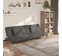 ShGaxin Divano letto 2 posti con Due Cuscini Velluto Grigio Scuro, Divani Da Salone, Divano Relax - 375808