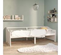 ShGaxin Divano letto 3 posti in legno massello di pino bianco 90 x 200 cm, struttura letto, divani da soggiorno, divano relax, divano bed, base letto, telaio del letto, rete
