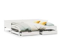 ShGaxin Divano letto con cassetti Legno massello pino bianco 80x200 cm, divano letto, divani da soggiorno, divani moderni - 3302216