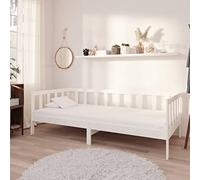 ShGaxin Divano letto con materasso in legno di pino massello bianco, 90 x 200 cm, struttura letto, divani da soggiorno, divano relax, divano bed, base letto, telaio del letto, rete 3083625