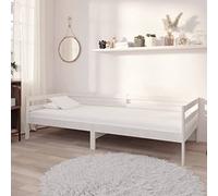 ShGaxin Divano letto con materasso in legno di pino massello bianco, 90 x 200 cm, struttura letto, divani da soggiorno, divano relax, divano bed, base letto, telaio del letto, rete 3083560