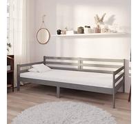 ShGaxin Divano letto con materasso in legno di pino massiccio grigio 90 x 200 cm, struttura letto, divani da soggiorno, divano relax, divano bed, base letto, telaio del letto, rete 3083601