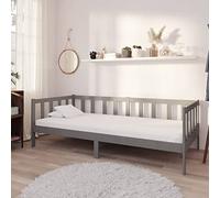 ShGaxin Divano letto con materasso in legno di pino massiccio grigio 90 x 200 cm, struttura letto, divani da soggiorno, divano relax, divano bed, base letto, telaio del letto, rete 3083621