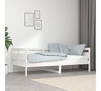 ShGaxin Divano letto in legno massello di pino bianco, 90 x 190 cm, struttura letto, divani da soggiorno, divano relax, divano letto, base letto, telaio del letto, rete 820308