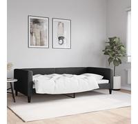 ShGaxin Divano letto in tessuto nero, 100 x 200 cm, struttura letto, divani da soggiorno, divano relax, divano letto, base letto, telaio letto, rete 353990