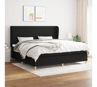 ShGaxin Letto Box Spring con materasso in tessuto nero 200 x 200 cm, base letto, struttura letto, telaio letto, letto per bambini, letto per la camera da letto, rete - 3128391