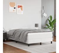 ShGaxin Letto Box Spring con materasso Pelle sintetica bianca 120x200 cm, Doghe, Letto è, Struttura letto - 3144250