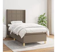ShGaxin Letto Box Spring con materasso Tessuto Grigio Taupe 90x200 cm, Base letto, Struttura letto, Telaio letto, Bed Frame, Letto Camera da letto - 3131965