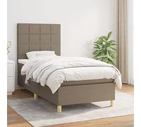 ShGaxin Letto Box Spring con materasso Tessuto Grigio Taupe 90x200 cm, base letto, struttura letto, telaio letto, letto matrimoniale, letto camera da letto - 3142309