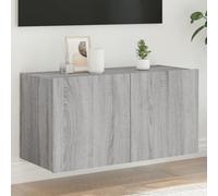 ShGaxin Mobile TV da parete con grigio Sonoma 80 x 35 x 41 cm, tavolo TV, mobile TV, mobile TV, tavolo TV, mobili da soggiorno, tavolo TV - 837321