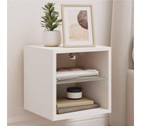 ShGaxin Mobile TV da parete con lucibianco 30 x 28,5 x 30 cm, Tavolo TV, Mobile TV soggiorno, Mobile TV, Tavolo Television, Mobili da soggiorno, Tavolo TV - 836973