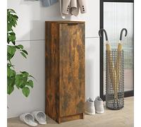 ShGaxin Mobiletto per scarpe in rovere fumato, 30 x 35 x 100 cm, legno di ingegneria, mobile scarpa, scarpiera, scaffale