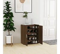 ShGaxin Mobiletto per scarpe in rovere marrone, 60 x 35 x 70 cm, legno di ingegneria, mobile scarpa, scarpiera, scaffale