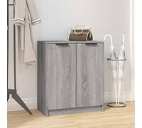 ShGaxin Mobiletto per scarpe Sonoma Grigio 59 x 35 x 70 cm Legno di ingegneria,Mobiletto Scarpe, Scarpiera