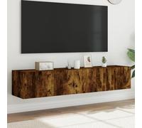 ShGaxin Mobili TV da parete 2 pezzi rovere fumato 80x35x31 cm, tavolo TV, mobile TV soggiorno, mobile TV, tavolo TV, mobili da soggiorno, tavolo TV, mobili da soggiorno, tavolo TV - 837290