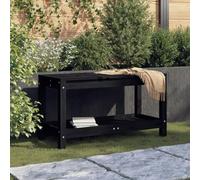 ShGaxin Panca da giardino in legno massello di pino nero 82,5 x 35 x 45 cm, panca giardino esterno, panchina terrazza, mobili da esterno da giardino, mobili da terrazza 832379
