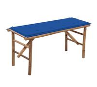 ShGaxin Panca da giardino, panca da esterno, panca da giardino, panca da giardino, panca da giardino, panca da giardino, pieghevole, con cuscino in bambù, 118 cm