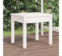 ShGaxin Panchina da giardino bianca 50 x 44 x 45 cm, in legno massello di pino, resistente alle intemperie, per esterni, panca da giardino, banche, decorazione per mobili da giardino - 823991