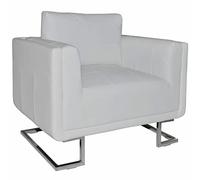 ShGaxin Poltrona con gambe cromate e pelle artificiale bianca, poltrone cinematografiche, poltrone da salotto, poltrona tantra sessuale, poltrona TV, poltrona allattamento