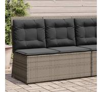 ShGaxin Poltrona reclinabile da giardino con cuscini rattan sintetico Grigio, Sedie Terrazza Esterna, Sedie Balcone, Sedie Giardino Esterno, Sedia Terrazza - 368966