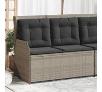 ShGaxin Poltrona reclinabile da giardino con cuscini rattan sintetico Grigio, Sedie Terrazza Esterna, Sedie Balcone, Sedie Giardino Esterno, Sedia Terrazza - 368951