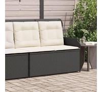 ShGaxin Poltrona reclinabile da giardino con cuscini rattan sintetico nero, Sedie Terrazza Esterna, Sedie Balcon, Sedie Giardino Esterno, Sedia Terrazza - 368937